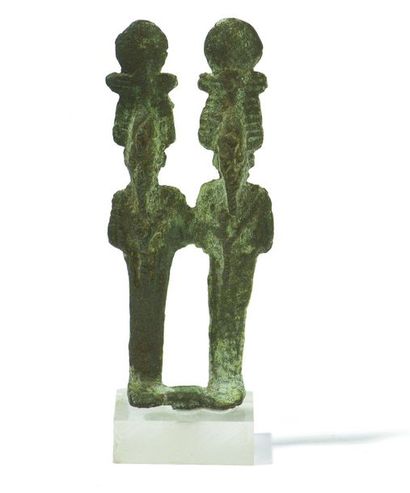 Statuette ex-voto aux deux Osiris lunaires.

Bronze...