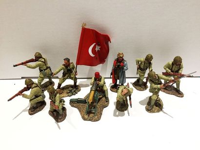 null King & Country - 1ère Guerre Mondiale - Turquie - Infanterie au combat. 10 soldats...