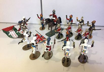 null « Frontline Figures » - Guerre du Soudan 1881-99 / 2. 1 cavalier et 9 soldats...