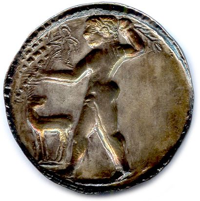 null BRUTTIUM - CAULONIA 550-480

Apollon Catharsios nu (fondateur mythique de la...