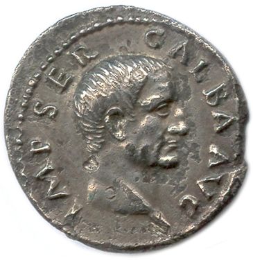 null GALBA Servius Sulpicius Galba 2 avril 68 - 15 janvier 69

Sa tête nue. R/. Dans...