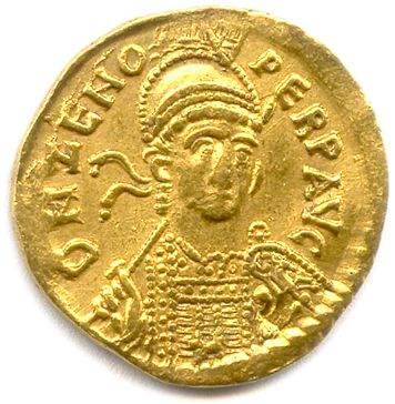 null ZÉNON Flavius Zeno 9 février 474 - 9 avril 491

Son buste armé de face. R/....