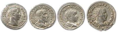 null ROME 

Lot de 4 monnaies romaines en argent (13,15 g le lot) :: 

Denier de...