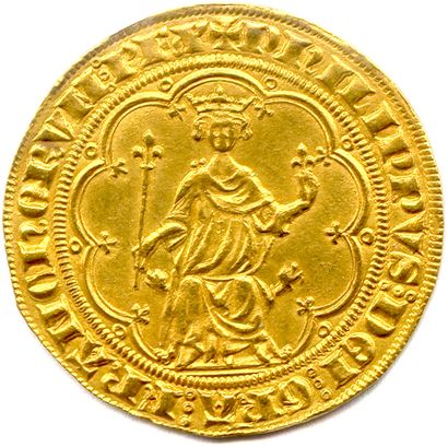 null PHILIPPE IV le Bel 1285-1314

Le roi assis de face sur un trône orné de têtes...
