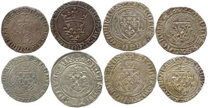 null CHARLES VII le Victorieux 1422-1461

Lot de 8 monnaies d’argent de Charles VII...