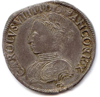 null CHARLES IX 1560-1574

Son buste lauré et cuirassé à gauche. 

R/. Écu de France...