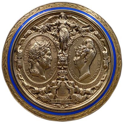 null LOUIS-PHILIPPE Ier 1830-1848

Boite à priser en vermeil émaillée bleu ornée...