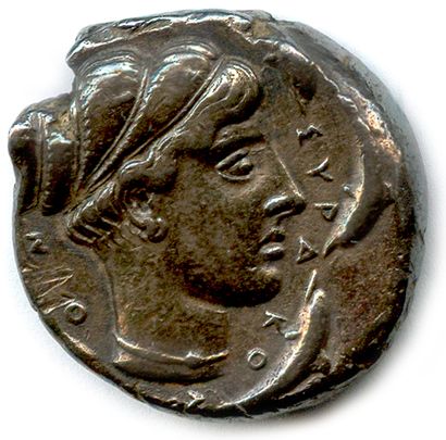 null SICILE - SYRACUSE Démocratie 465-405

Tête de la nymphe Aréthuse, le chignon...