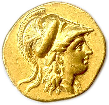 null ALEXANDRE III LE GRAND 336-323

Tête d’Athéna coiffée d’un casque orné d’un...