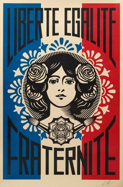 Shepard FAIREY Shepard FAIREY dit OBEY (1970) - Liberté, égalité, fraternité- Affiche...