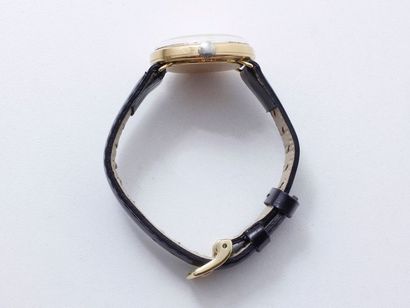 Kiplé Montre bracelet d'homme en or 750 millièmes, cadran ivoire avec index appliqués,...