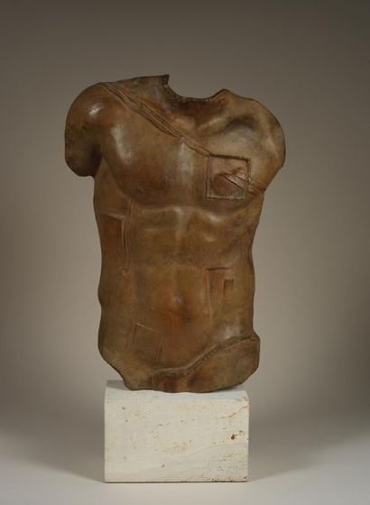 Igor MITORAJ Igor MITORAJ (1944-2014) - Persée - Sculpture en bronze à patine marron...
