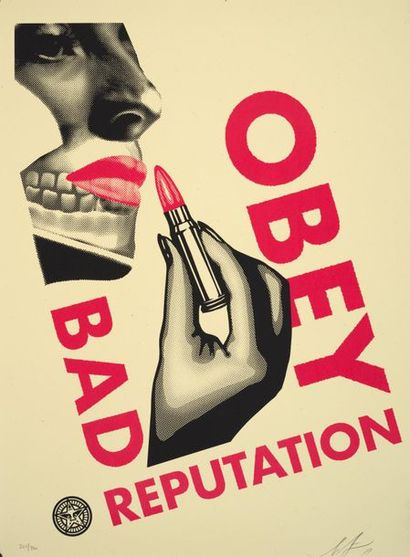 Shepard FAIREY Shepard FAIREY (1960) - Bad Reputation white, 2019 -Sérigraphie signée...