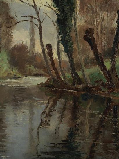 Paul-Emile Pissarro Paul-Emile PISSARRO (1884-1972) - Rivière près de Clécy - Huile...