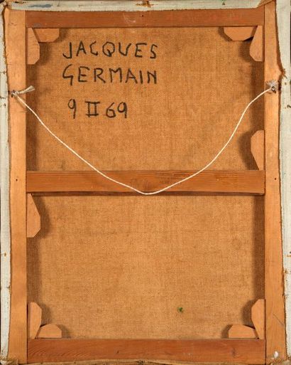 Jacques GERMAIN Jacques GERMAIN (1915- 2001) - Composition - Huile sur toile signée...