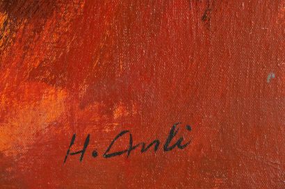 Hakki ANLI Hakki ANLI (1906-1991) - Composition - Huile sur toile signée en bas à...
