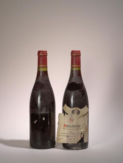 Marsannya 1989 2 bouteilles Marsannya 1989, Grivelet Père et Fils, Etiquettes décollées...