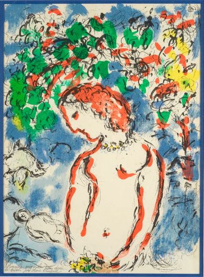 Marc Chagall Marc CHAGALL( 1887-1985) - Spring - Original lithograph Behind the Mirror,...