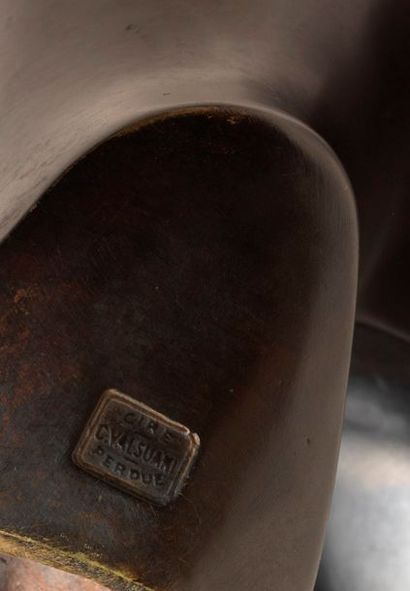 fRANçOIS POMPON François POMPON (1855-1933) -Ours blanc - Bronze à patine noire nuancée...