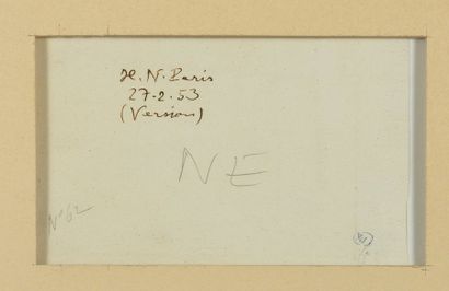 Henri NOUVEAU Henri NOUVEAU (1901-1959) - Version - Oil on monogrammed paper, located...