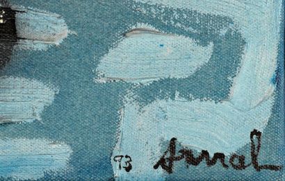 FRANÇOIS ARNAL François ARNAL (1924-2012) - Sur la mer calée - Oil on canvas signed...