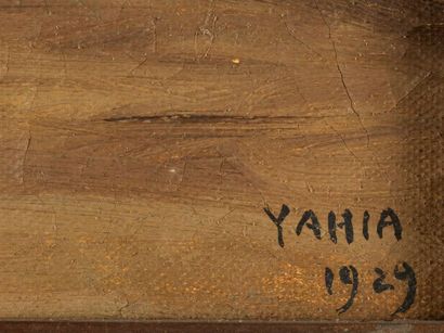 Yahia TURKI Yahia TURKI (1902-1969) - Scène populaire - Huile sur toile signée en...