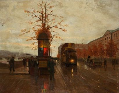 Edouard CORTES Edouard CORTES (1882-1969) -, Le Quai du Louvre vers le pont des Arts...