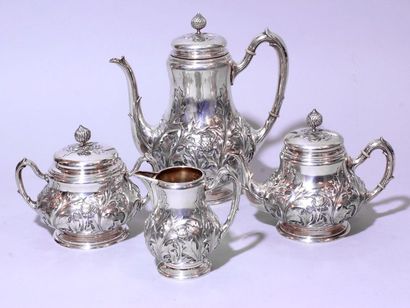 FABERGE MANUFACTURED
Silver tea and coffee set 84 zolotniks (875 thousandths) with...