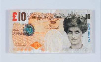 BANKSY BANKSY- D'après - Difaced tanner £10, 2004 - Offset lithographie sur papier...
