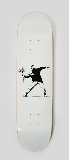 BANKSY BANKSY and Brandalism - (From) Skate Flower Bomber, 2016 - Silkscreen on skateboard,...