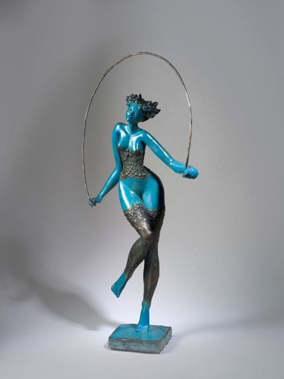 JOSEPHA JOSEPHA (1950) Saut à la corde, 2005 - Sculpture en bronze signée et numérotée...