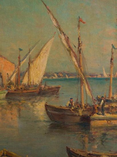 Henri MALFROY Henri MALFROY (1895-1942) - Martigues, huile sur toile signée en bas...