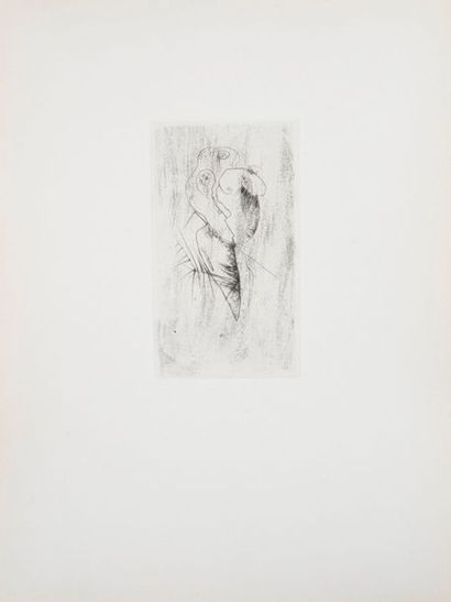 Otto WOLS Otto WOLS (1913 - 1951) - Visage - Pointe sèche - 33 x 25,5 cm
