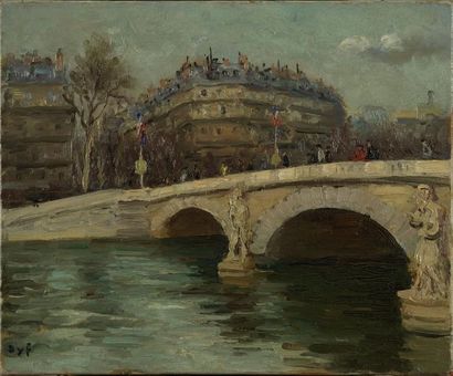 Marcel Dyf Marcel DYF (1899-1985) - Paris La Seine - Huile sur toile signée en bas...