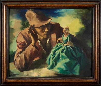 JEAN D’ESPARBES JEAN D'ESPARBES (1899-1948) - Le songe - Oil on canvas signed lower...