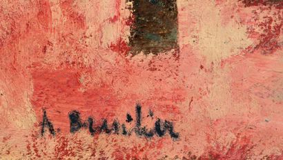 André BRASILIER André BRASILIER (1929)- Roman Circus, 1955- Oil on canvas signed...