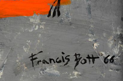 Francis BOTT Francis BOTT (1904-1998) - Composition- Huile sur carton signée en bas...
