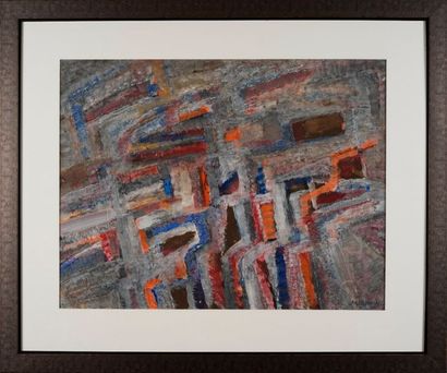 Jacques GERMAIN acques GERMAIN - Composition, 1975 - Gouache signed lower right and...