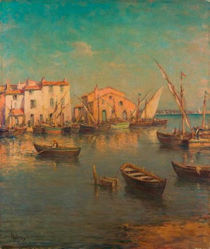 Henri MALFROY Henri MALFROY (1895-1942) - Martigues, huile sur toile signée en bas...