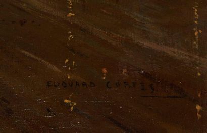 Edouard CORTES Edouard CORTES (1882-1969) - , Le Quai du Louvre vers le pont des...