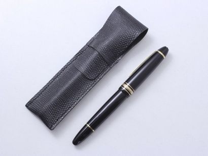 MONTBLANC MONTBLANC "MEISTERSTÜCK

Fountain pen in black resin, clip and rings in...