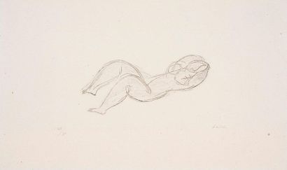 Jean FAUTRIER Jean FAUTRIER (1898-1964) - Sommeil - Heliogravure and etching on pinkish...
