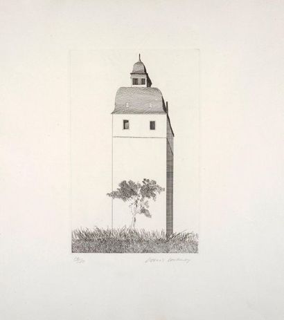 David HOCKNEY David HOCKNEY -The Bell Tower - Tiré de six contes de fées des frères...