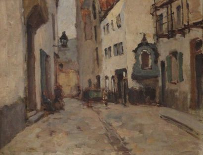 Georges Loftus NOYES Georges Loftus NOYES (1864-1954) - Rue à Paris, Oil on canvas...