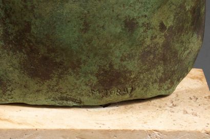 Igo MITORAJ Igor MITORAJ (1944-2014) - Aesclepios - Bronze with green patina signed...