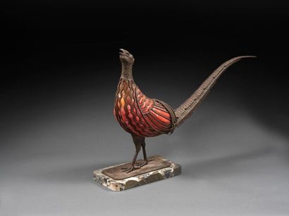 MÜLLER FRÈRES MULLER FRERES in Lunéville and CHAPELLE in Nancy - Pheasant hen lamp.



Industrial...