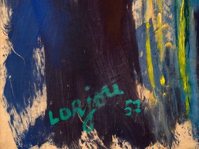 Bernard LORJOU Bernard LORJOU (1908-1986) - Le Coq (Faisan Bleu) - Huile et crayon...