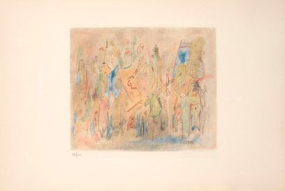Otto WOLS Otto WOLS (1913 - 1951) - Les Fous - signed in pencil in the lower right...