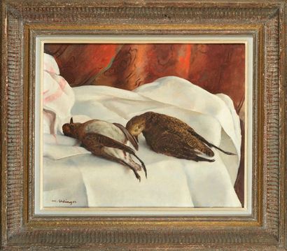 Maurice EHLINGER Maurice EHLINGER (1896-1981) - Nature morte aux oiseaux - Huile...