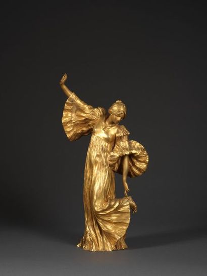 Agathon LEONARD Agathon LEONARD (1841- 1923) - Dancer in the cothurne - Bronze with...